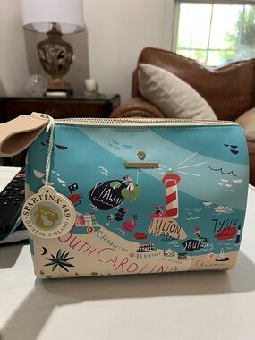 Spartina 449 South Carolina makeup/Wristlet Pouch. NWT